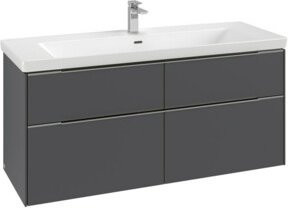 Villeroy & Boch Waschtischunterschrank Subway 3.0 in Grau Matt mit integrierter LED-Beleuchtung, Wandmontage, B/T/H: 127,2 x 57,6 x 47,8 cm - Bild 1