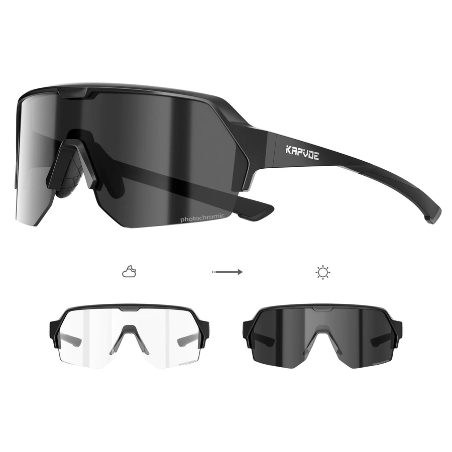 KAPVOE Sportsonnenbrille, Photochrom, Unisex, Vollrand - Bild 6