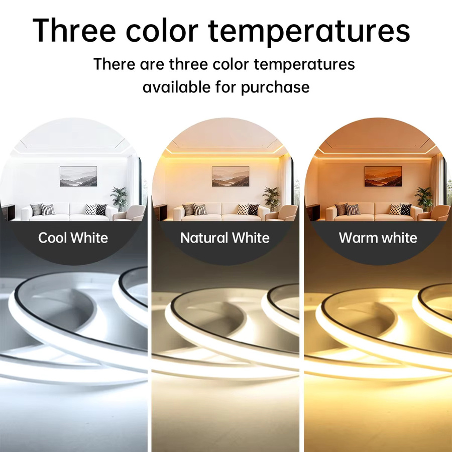 Lcamaw Silikon Neon LED Lichtstreifen 24V Warmweiß mit Tuya Smart WiFi APP-Steuerung für Alexa und Google Assistant, selbstklebend - Bild 2