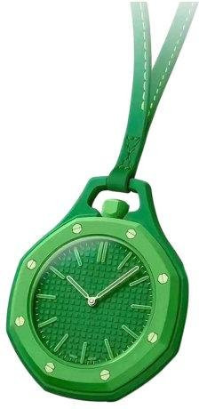 Amusedly Achteckige Taschenuhr mit Hohlgehäuse in Grün, Mechanische Quarz-Analoguhr - Bild 1