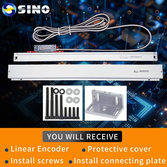 SINO KA300 Hochpräzise lineare Waage mit optischem Lineal, 5 μm Genauigkeit, 5 V TTL, Hublänge: 620 mm bis 1020 mm - Bild 1