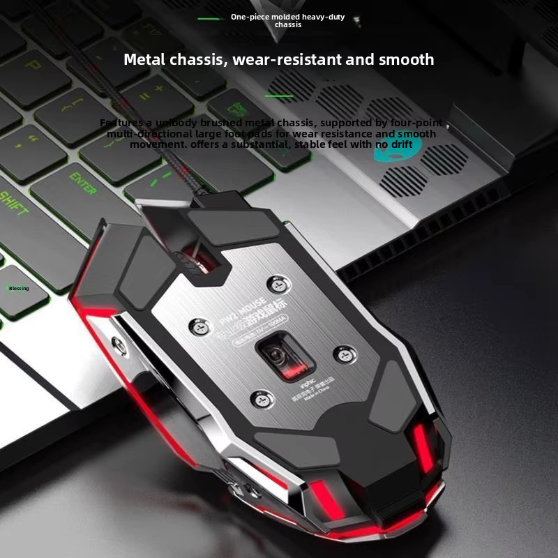 NexusClick RGB Gaming-Maus mit Dual-Mode (2.4G kabellos und kabelgebunden), 3600 DPI, wiederaufladbar, Schwarz - Bild 2