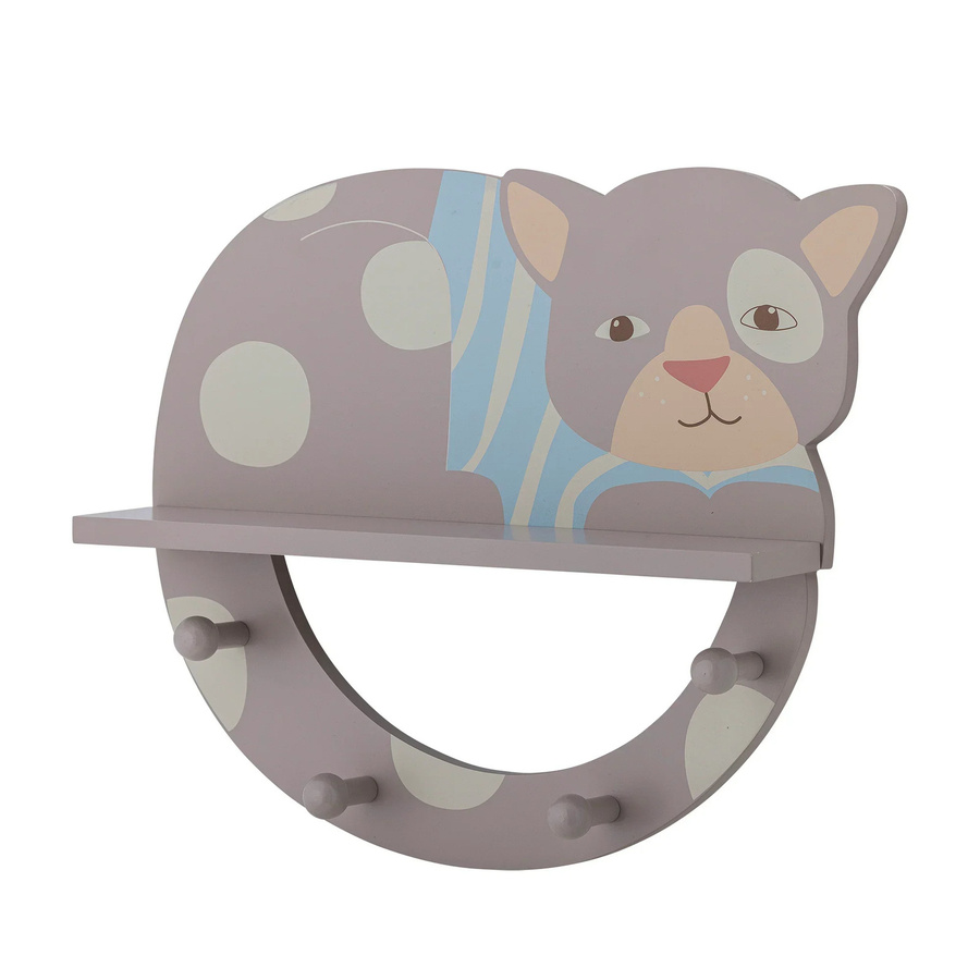 Bloomingville Mini Garderobe Katze Mille in Multicolour mit Animal Print für das Kinderzimmer - Bild 1