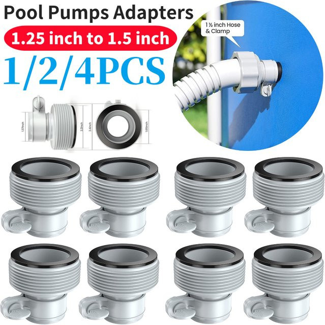Intex Typ B Schlauchadapter für Aufstellpools, 1,25 Zoll auf 1,5 Zoll, Weiß - Bild 1