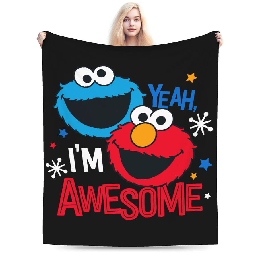 Potdemiel Plüschdecke mit Krümelmonster und Elmo in Multicolor - Bild 3