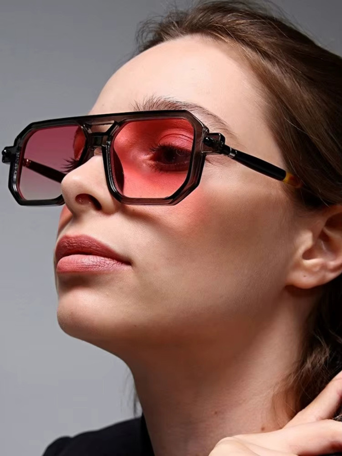 Samjune Sonnenbrille, quadratisch, Vollrand, Herren - Bild 3