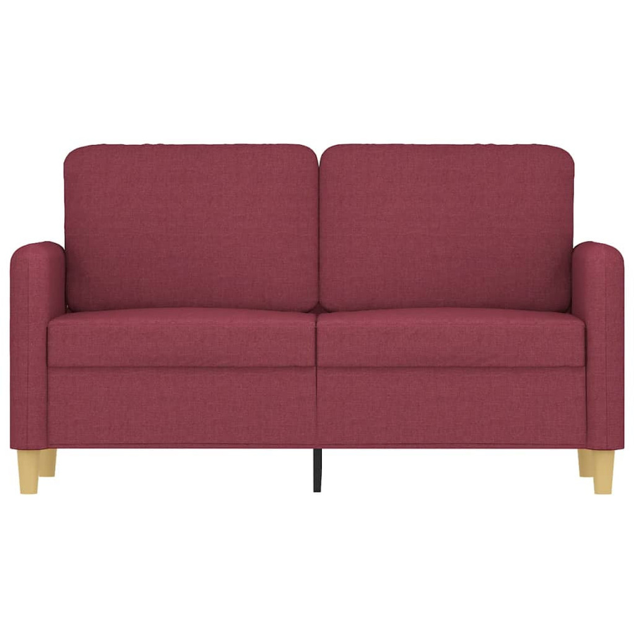 Vidaxl 2-Sitzer Sofa in Weinrot mit Stoffbezug und Metallrahmen, Breite: 120 cm - Bild 2