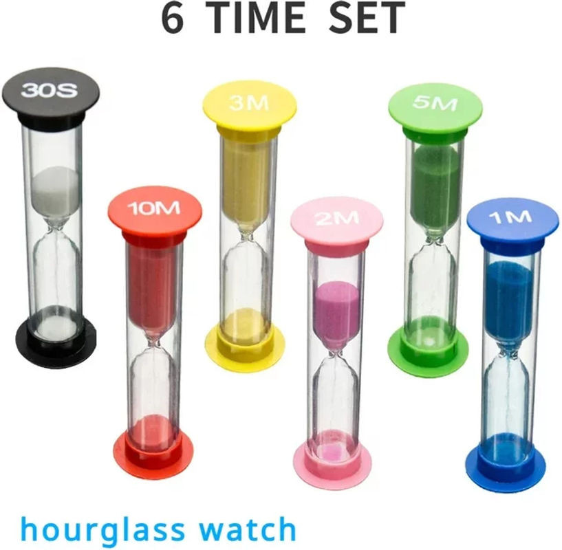 Bunte Sanduhr aus Glas als dekorativer Timer für Kinderzimmer und Wohnräume in verschiedenen Zeitintervallen - Bild 1
