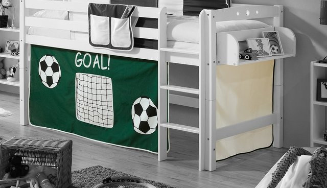 TiCAA Motiv Vorhangstoffe für Hochbetten in Grün für Kinder - Bild 1
