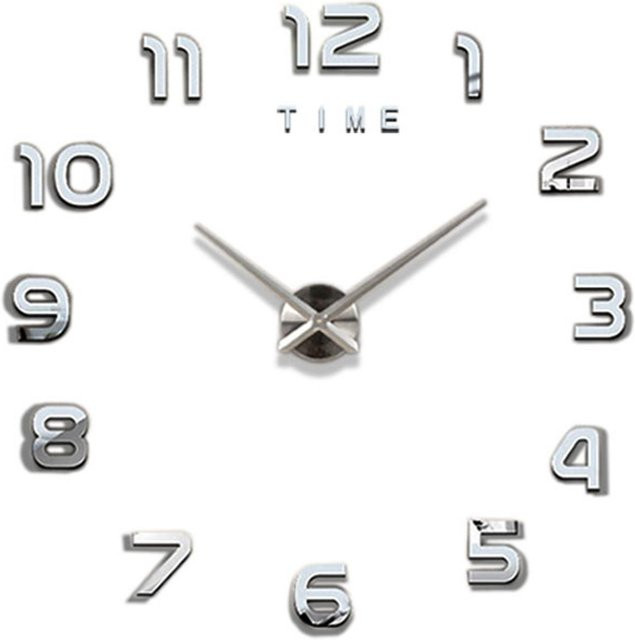 Moderne 3D Wanduhr von CosyHome in Weiß, leise und dekorativ für dein Wohnzimmer - Bild 1