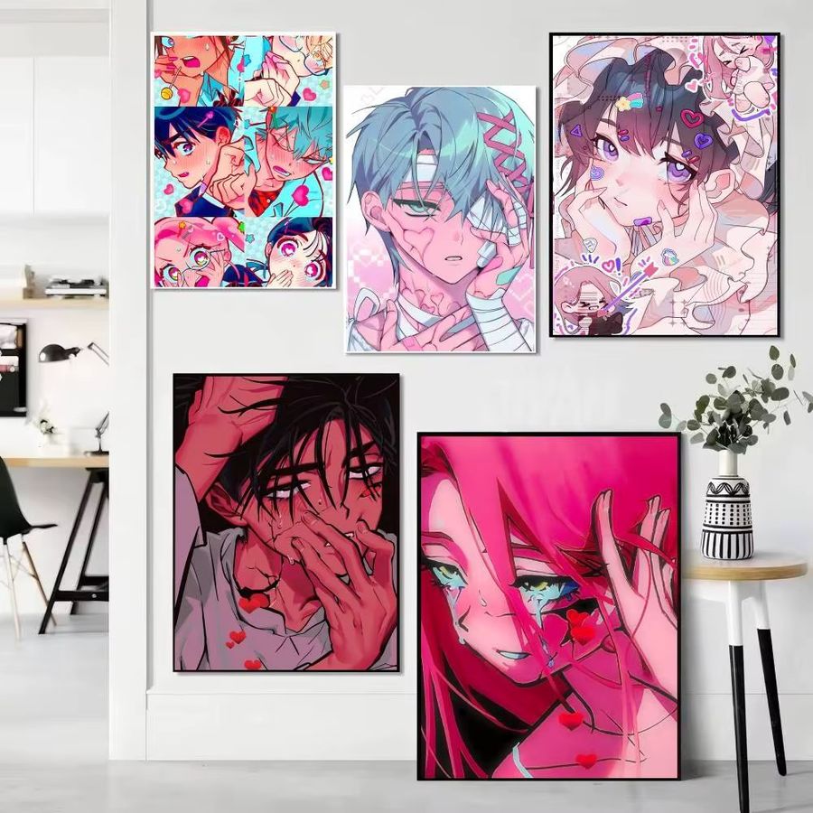 Anime Alien Bilibili Wandposter Selbstklebender Wasserdichter Papier Aufkleber für Zimmer und Bar - Bild 2