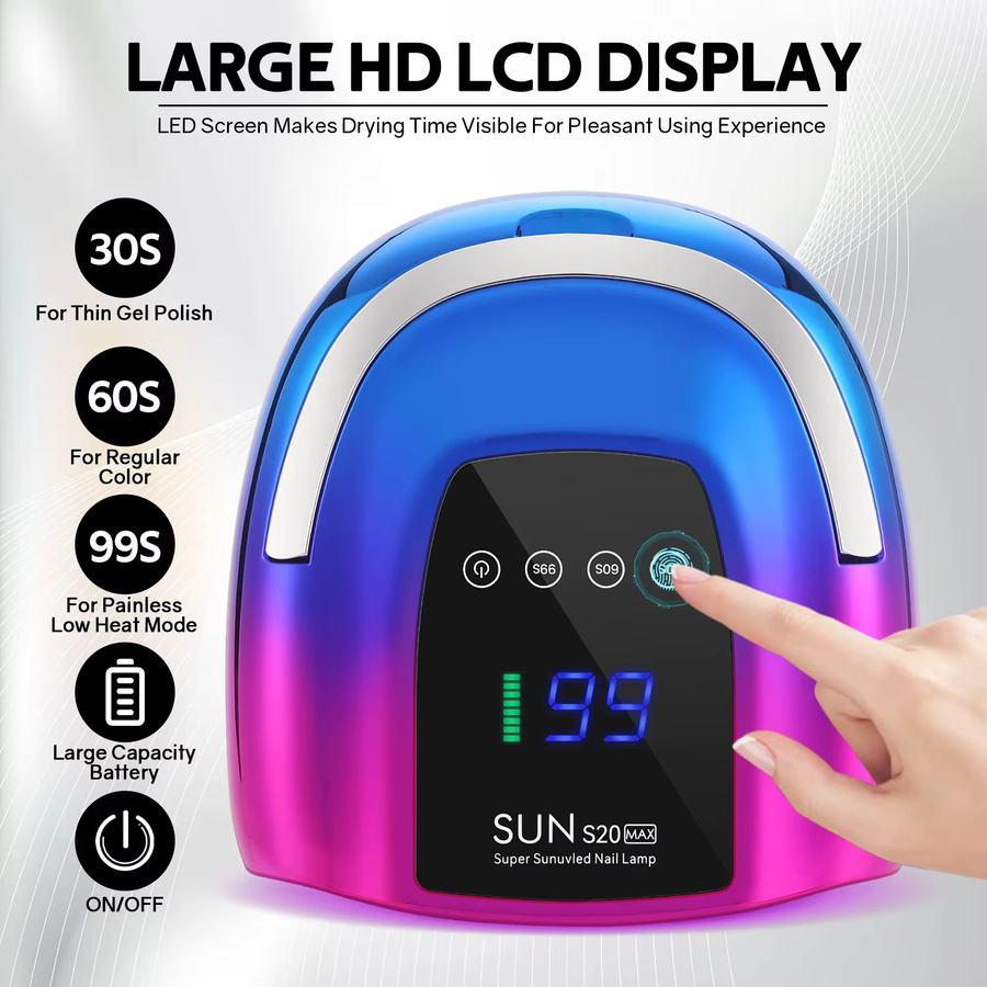 DianaBeauty Nageltrockner, 48 LEDs, wiederaufladbar, LCD-Touchscreen - Bild 2
