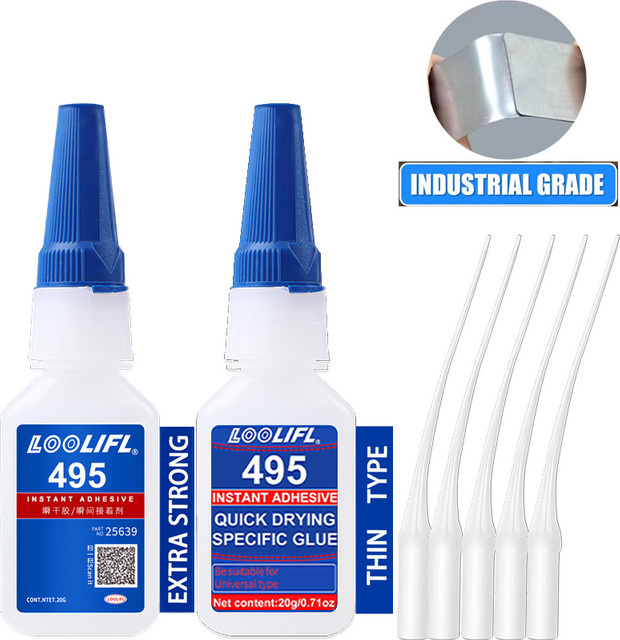 LOOLIFL Superkleber 495 Industriekraft starker Metallkleber transparent 20 g - Bild 1