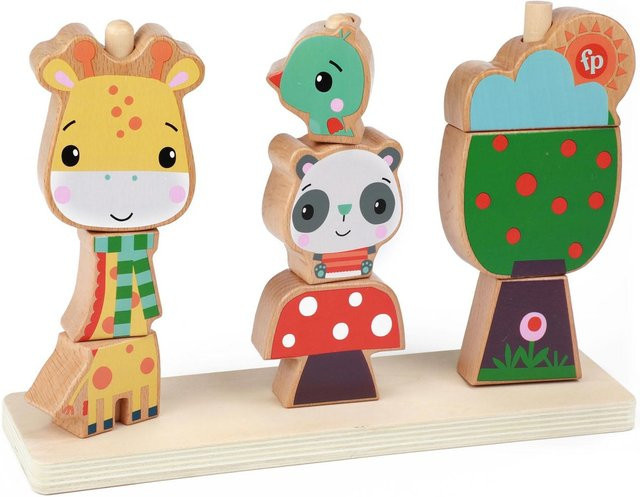 Fisher-Price Holz-Stapelturm 9-teiliges Set bunt - Bild 1