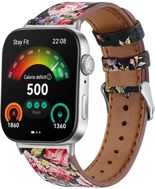 PINSENDA Uhrenarmband Leder, Schwarz, Unisex - Bild 1