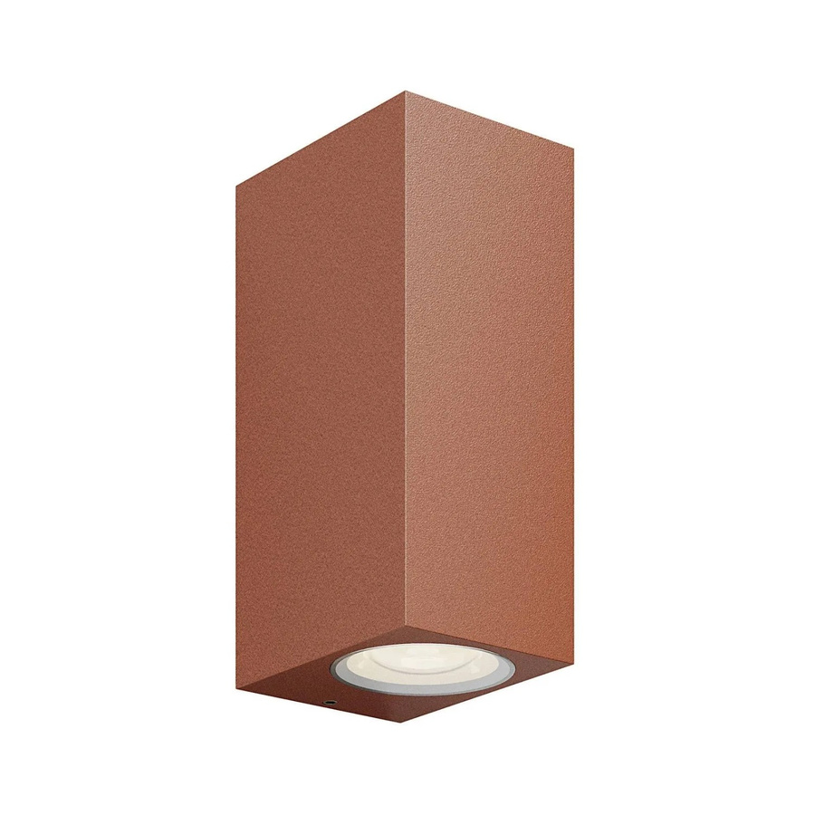 Lucande LED Außenwandleuchte Tavi 9616012 in Rost Braun aus Aluminium, 2-flammig Up-Down-Beleuchtung, IP54 spritzwassergeschützt - Bild 2