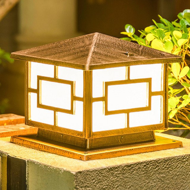 MengJay Retro Außenleuchte als Garten Säulenlampe für Garten und Hof wasserdicht - Bild 1