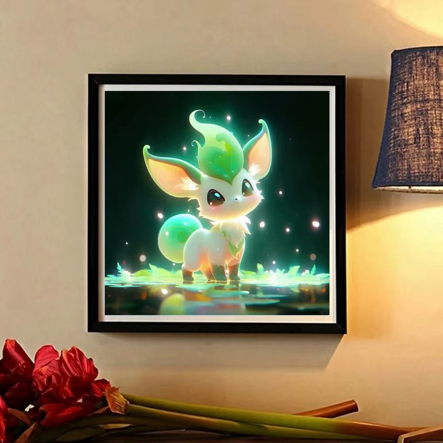 Potdemiel Pokemon DIY Diamant Malerei Set mit Pikachu und Eevee als 5D Mosaik Kreuzstich für Kinder - Bild 3
