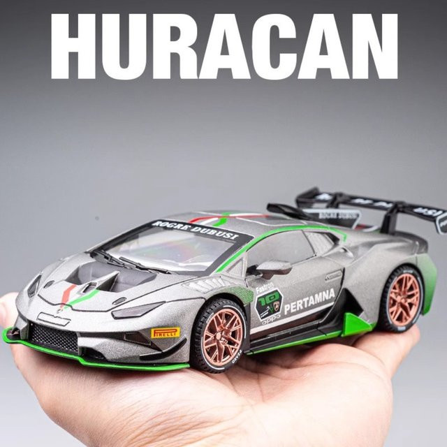 MAKEDA Huracan ST EVO LP780 Automodell, Maßstab 1:32, mit Licht und Sound, Grau - Bild 1
