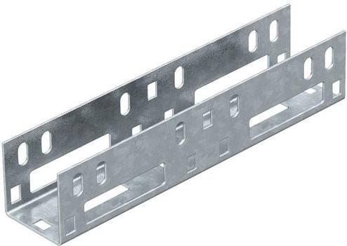 OBO Bettermann Längsverbinder VF AZK 50 FS aus Stahl in Silber, B/T/H: 45 x 45 x 220 mm - Bild 1