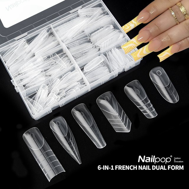 Nailpop Nail Dual Form Nagelverlängerungsformen, 360 Stück, Unisex - Bild 1