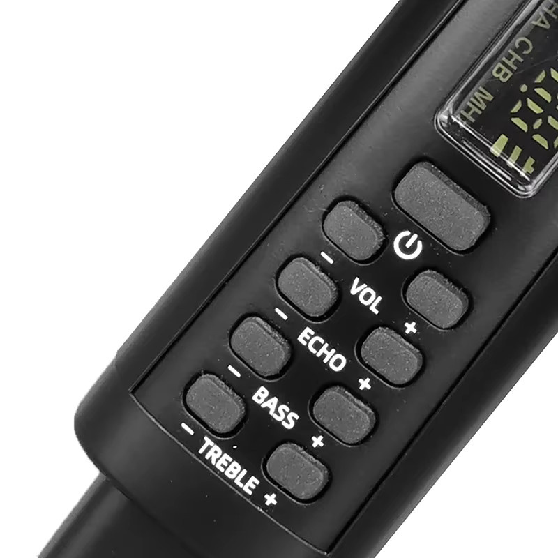 Luxuglow Drahtloses 2,4 GHz Mikrofonsystem mit dynamischem Handmikrofon in Schwarz für Karaoke und Außenauftritte - Bild 5