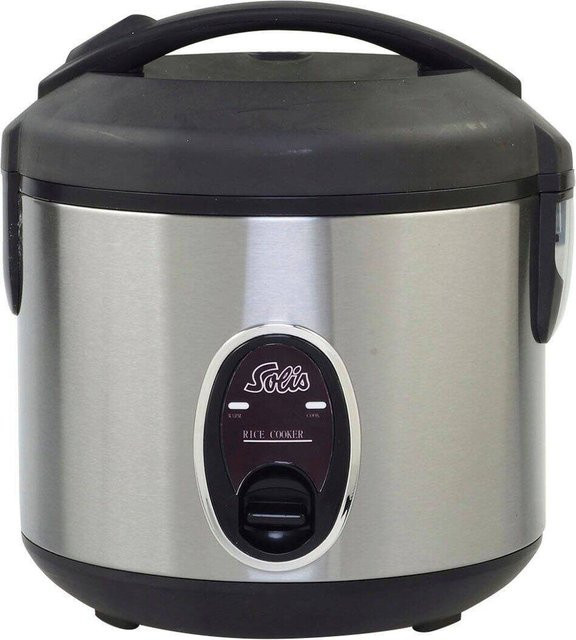 Solis Rice Cooker Compact Typ 821 Reiskocher mit Warmhaltefunktion, 0,8 l Volumen, Edelstahl und Kunststoff, Farbe: Schwarz/Silber/Mehrfarbig, B/T/H: 22 x 20,5 x 22 cm - Bild 1