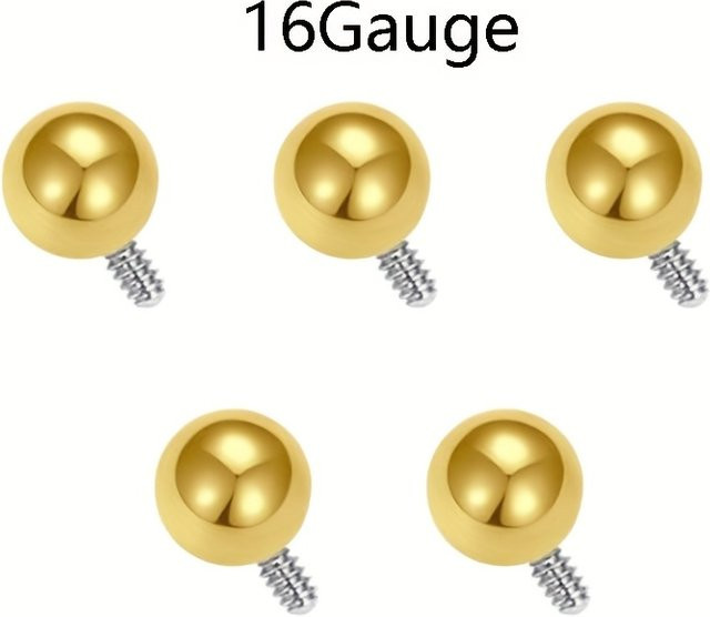 Schraubkugeln Piercing-Ersatzkugeln, 16G, 3 mm, Unisex - Bild 1