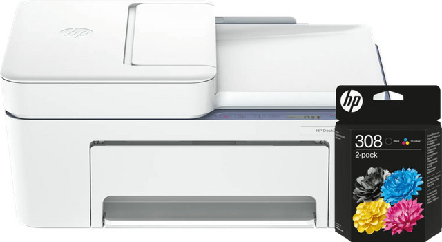 HP DeskJet 4322 Multifunktionsdrucker in Weiß inklusive einem Satz Reservepatronen - Bild 1