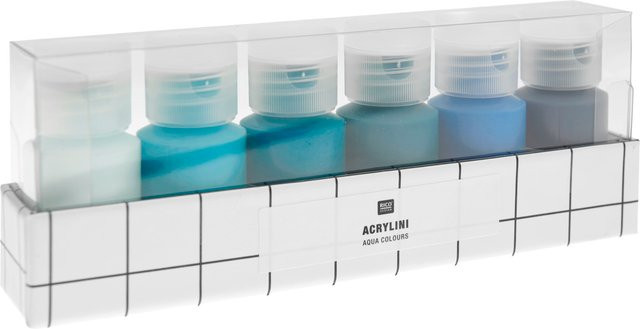 Rico Design Acrylfarben Set Aqua Colours in Multicolour mit 6 Farben - Bild 1