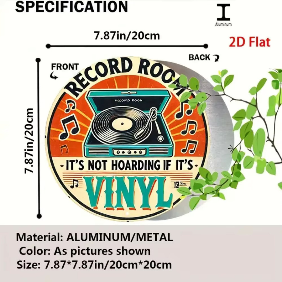 CIFBUY Retro Vintage Metallschild Runde Aluminium-Wanddekoration Multicolour Durchmesser: 20 cm - Bild 3