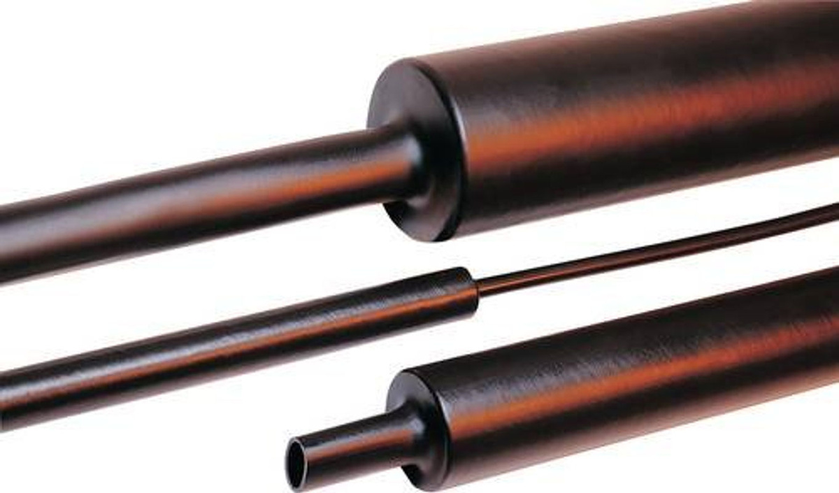 HellermannTyton Schrumpfschlauch mit Kleber Schwarz 30mm 8mm Schrumpfrate 4:1 1m - Bild 2