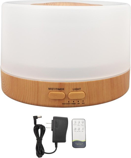 OutsideWorld Aromatherapie Diffusor mit Fernbedienung und Timer, Luftbefeuchter für ätherische Öle, Weiß, 700 ml - Bild 1