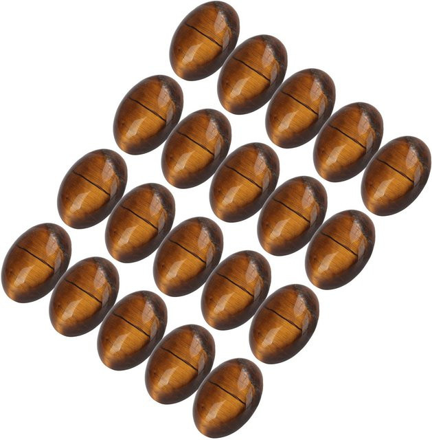 Neoglint Tigerauge Stein Natur Cabochons, Oval, Flatback, 20 Stück - Bild 1