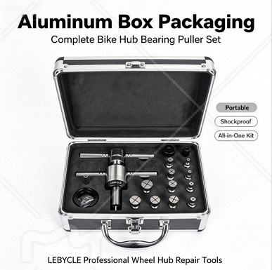 LEBYCLE Fahrrad-Nabenlager-Abziehwerkzeug-Set in Silber für MTB und Rennrad - Bild 1
