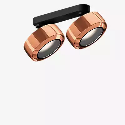 Occhio Più R Alto Doppio Volt S40 LED Deckenstrahler 2-flammig in Roségold und Schwarz Matt mit warmweißem Licht (2.700 K)