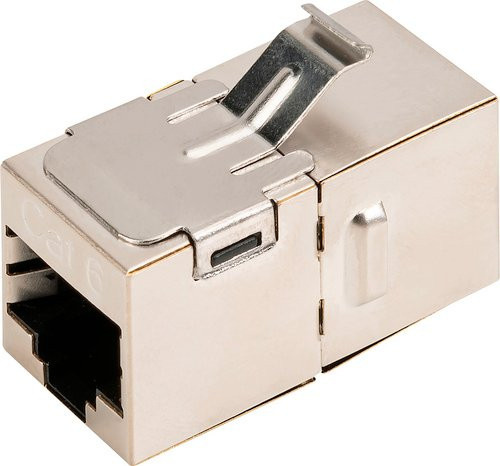 Schwaiger Netzwerkdoppelkupplung Cat 6 Ethernet/LAN in Silber - Bild 2