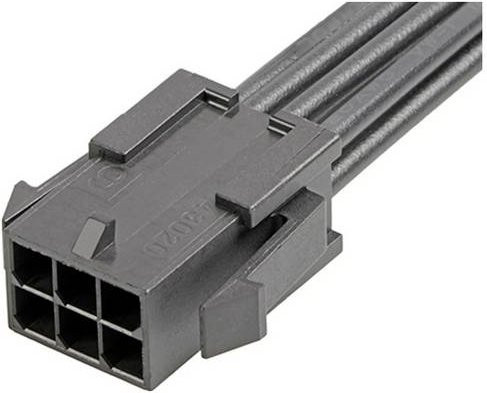Molex 214758-2061 Bulk Stecker in Schwarz mit Goldkontakten - Bild 1
