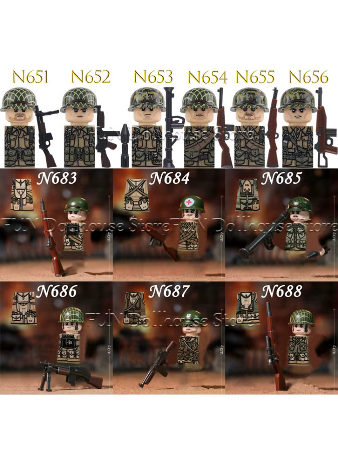 BRICKPANDA WW2 Militär Vietnam-Krieg US-Soldaten Figuren, Bausteine - Bild 3