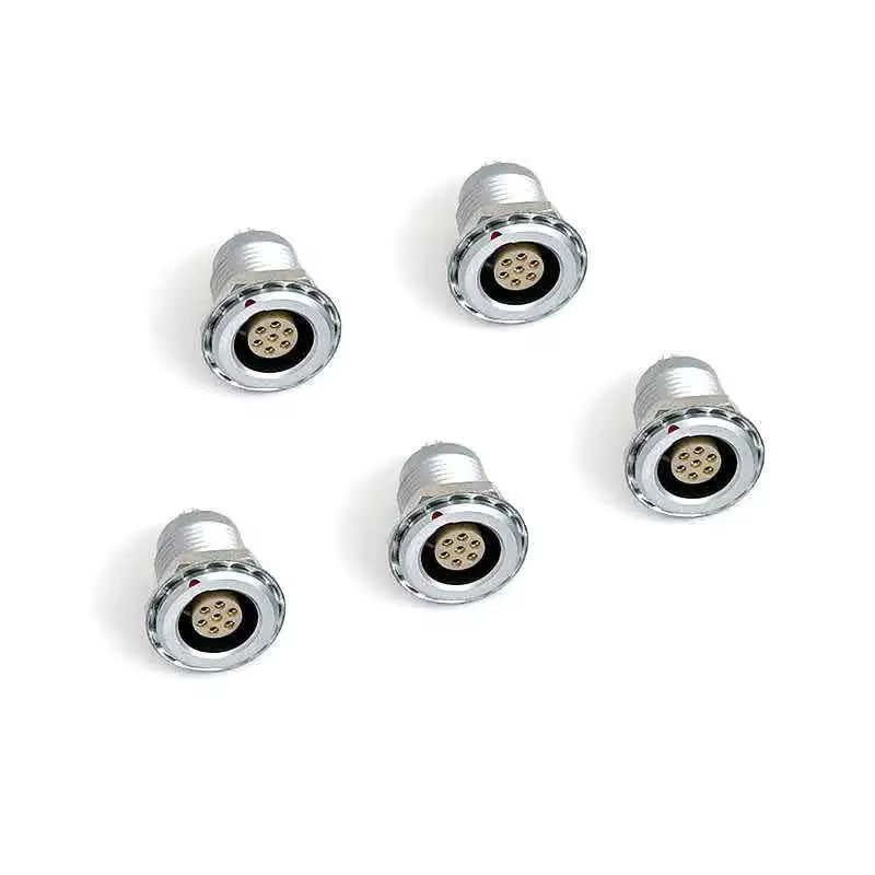 FGG EGG Selbstsichernder Push-Pull-Stecker aus Metall in Silber, kompatibel mit LEMO-Steckern, 2–26 Pin, 0B bis 4B, Luftfahrt-Steckdose - Bild 2