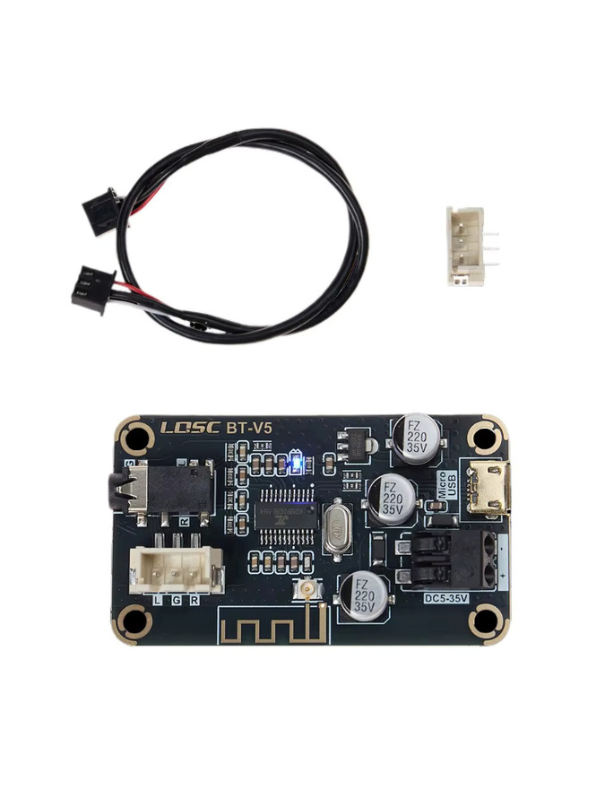 LQSC Bluetooth 5.1 Audioempfangs- und Dekodierungsplatine, USB-Soundkarte für Computer, Schwarz - Bild 4