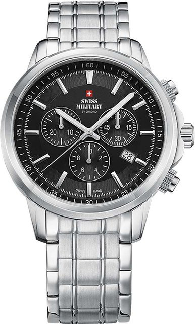 Swiss Military Chronograph, Quarz, Edelstahl, Saphirglas, 42 mm, Herren - Bild 1