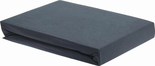 Premium Living Spannbetttuch aus Jersey mit Elasthan, B/T: 150 x 200 cm, Anthrazit oder Blau - Bild 1