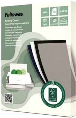 Fellowes Einbanddeckel A4 transparent aus FSC-Papier, 50 Stück - Bild 1