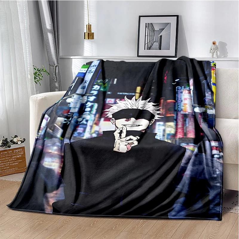 Jujutsu Kaisen Flanell-Decke für Kinder und Erwachsene, weich und warm, B/B/H: 150 x 200 cm - Bild 2