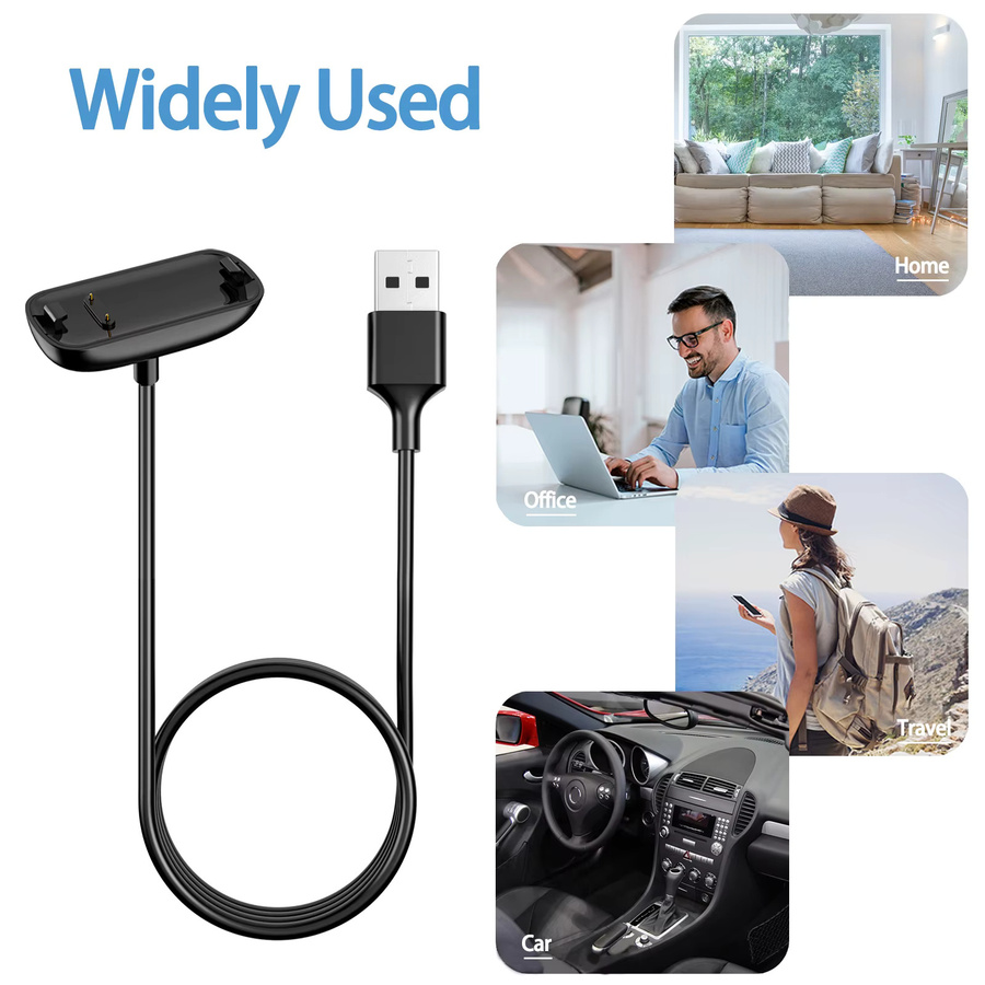 IEOVIEE USB-C Ladegerät für Fitbit Inspire 3 Fitness Tracker mit Kabelclip in Schwarz - Bild 5