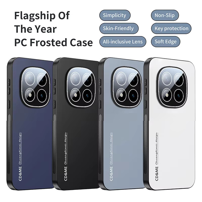Matt Rotierender Ständer PC Frosted Case für Xiaomi Redmi Note 15 Pro+ und 14 Pro mit All-Inclusive-Objektivschutz in Weiß - Bild 4