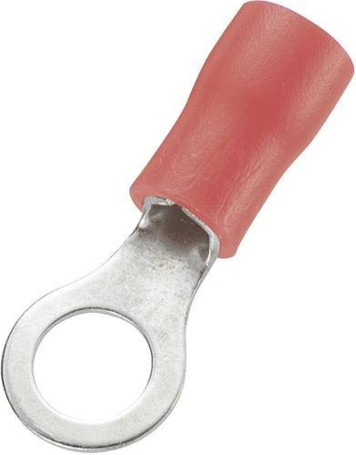 TRU Components Ringkabelschuh teilisoliert rot, Querschnitt max. 1,50 mm², Loch-Ø 5,2 mm, 100 Stück - Bild 1