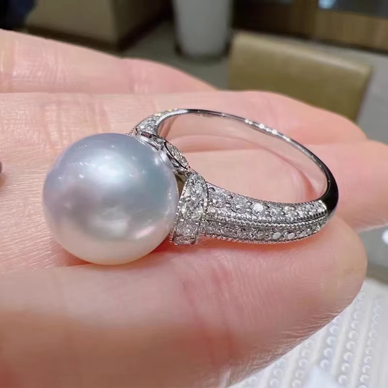 Huitan Ringe, Perle, Zirkonia, Silber, Damen - Bild 3
