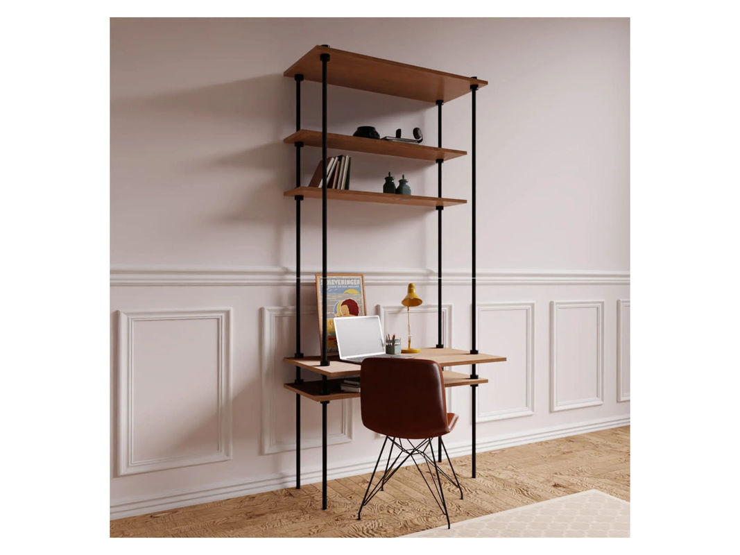 AR SHELVING Schreibtischkombination DECO in Eiche und Anthrazit, höhenverstellbar, B/T/H: 185 x 52,5 x 30 cm - Bild 2